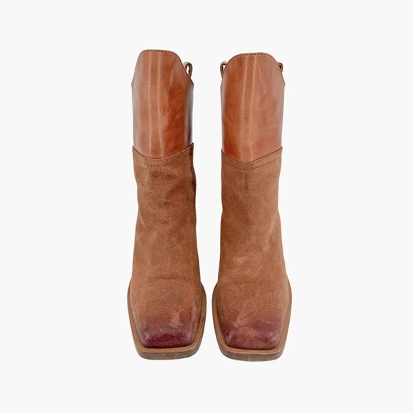 Chanel Paris Dallas Short Boots Size 39 US 8-8.5 Brown Suede Leather Western - Picture 3 of 16